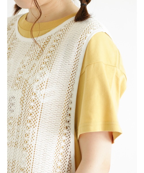 Samansa Mos2(サマンサ モスモス)の「総レースレイヤードワンピース(ワンピース・レディース・ブラック/オフホワイト/キナリ・フリ-)」の11枚目の写真