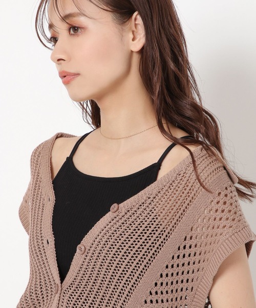 mysty woman(ミスティウーマン)の「カップINアメスリキャミ 285713(キャミソール・レディース・オレンジ/オフホワイト/ブラック・FREE)」の11枚目の写真