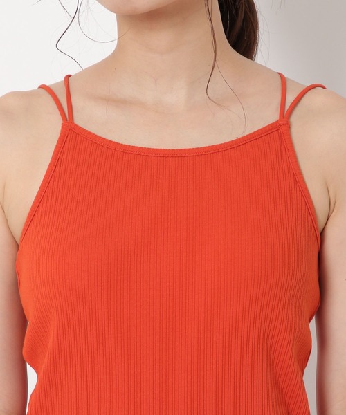 mysty woman(ミスティウーマン)の「カップINアメスリキャミ 285713(キャミソール・レディース・オレンジ/オフホワイト/ブラック・FREE)」の19枚目の写真