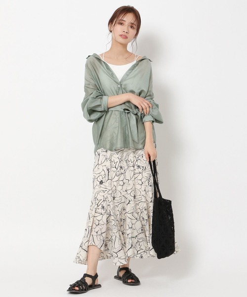 mysty woman(ミスティウーマン)の「カップINアメスリキャミ 285713(キャミソール・レディース・オレンジ/オフホワイト/ブラック・FREE)」の13枚目の写真