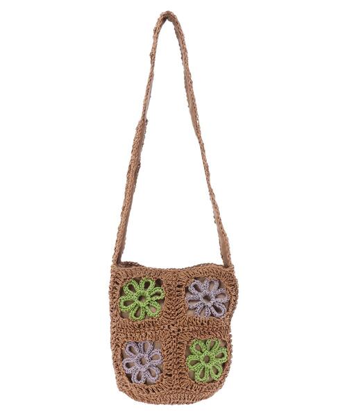 Green　Parks（グリーンパークス）の「・ペーパークロシェ編みショルダー（ショルダーバッグ・レディース・ピンク/イエロー/グリーン・FREE）」の10枚目の写真