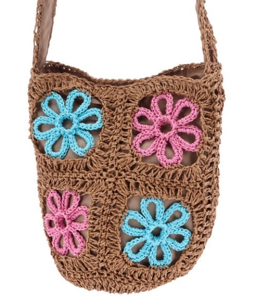 Green　Parks（グリーンパークス）の「・ペーパークロシェ編みショルダー（ショルダーバッグ・レディース・ピンク/イエロー/グリーン・FREE）」の7枚目の写真