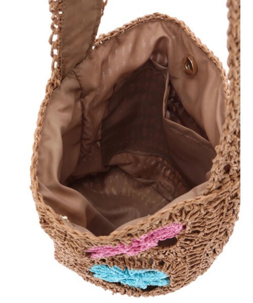 Green　Parks（グリーンパークス）の「・ペーパークロシェ編みショルダー（ショルダーバッグ・レディース・ピンク/イエロー/グリーン・FREE）」の9枚目の写真