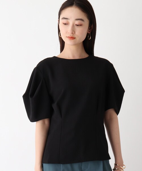 OPAQUE.CLIP（オペークドットクリップ）の「◆ウーリッシュドライストレッチ ぺプラムタックブラウス【WEB限定カラー・サイズ】（シャツ/ブラウス・レディース・ブラウン系その他5/ブルー/オフホワイト/レンガ/ブラック/ライトベージュ・40/38/42）」の7枚目の写真