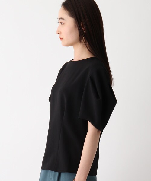 OPAQUE.CLIP（オペークドットクリップ）の「◆ウーリッシュドライストレッチ ぺプラムタックブラウス【WEB限定カラー・サイズ】（シャツ/ブラウス・レディース・ブラウン系その他5/ブルー/オフホワイト/レンガ/ブラック/ライトベージュ・40/38/42）」の8枚目の写真