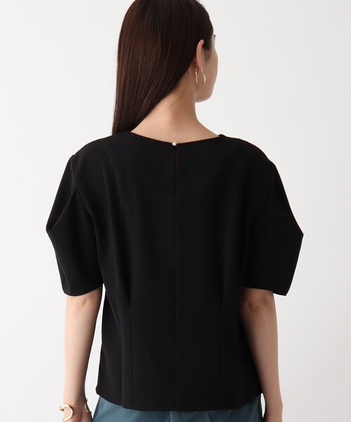 OPAQUE.CLIP（オペークドットクリップ）の「◆ウーリッシュドライストレッチ ぺプラムタックブラウス【WEB限定カラー・サイズ】（シャツ/ブラウス・レディース・ブラウン系その他5/ブルー/オフホワイト/レンガ/ブラック/ライトベージュ・40/38/42）」の9枚目の写真