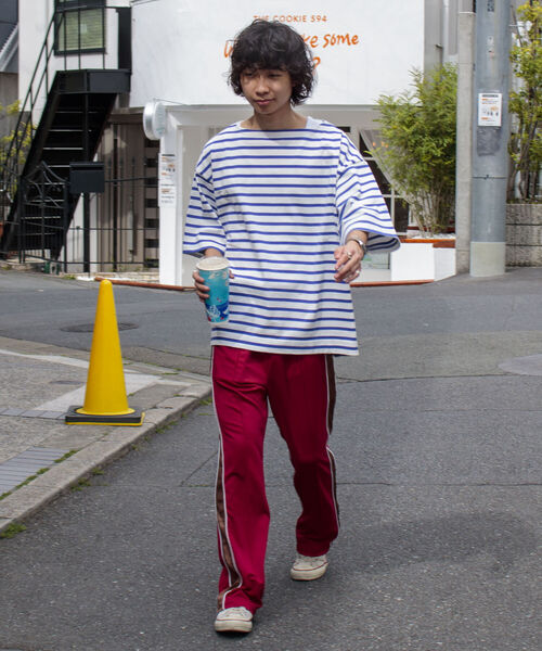 GLOSTER(グロスター)の「【GLOSTER/グロスター】フレンチビッグバスクシャツ ショートスリーブ(Tシャツ/カットソー・メンズ・グリーン/ブラック×ホワイト/ホワイト×ネイビー/ホワイト×ブルー・FREE)」の6枚目の写真