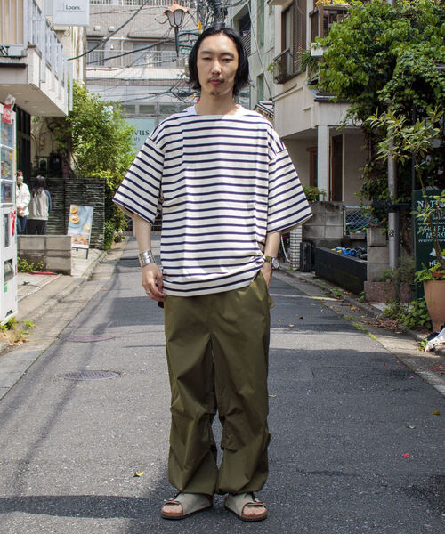 GLOSTER(グロスター)の「【GLOSTER/グロスター】フレンチビッグバスクシャツ ショートスリーブ(Tシャツ/カットソー・メンズ・グリーン/ブラック×ホワイト/ホワイト×ネイビー/ホワイト×ブルー・FREE)」の17枚目の写真