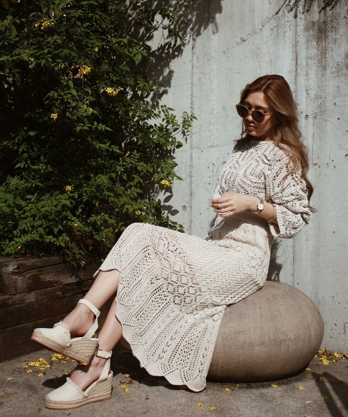 esutoreja（エストレジャ）の「クローシェイニット（ニット/セーター・レディース・ブラック/ベージュ/アイボリー・FREE）」の7枚目の写真