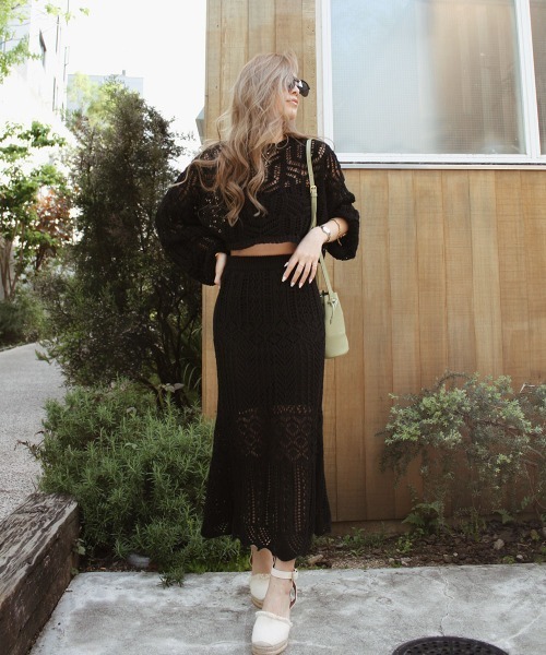 esutoreja（エストレジャ）の「クローシェイニット（ニット/セーター・レディース・ブラック/ベージュ/アイボリー・FREE）」の9枚目の写真