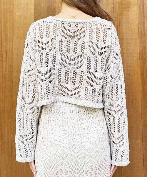 esutoreja（エストレジャ）の「クローシェイニット（ニット/セーター・レディース・ブラック/ベージュ/アイボリー・FREE）」の17枚目の写真