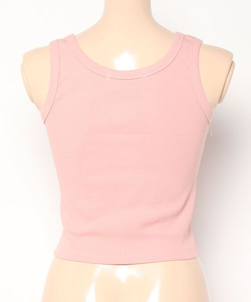 BLUEEAST（ブルーイースト）の「フロントボタンリブタンクトップ（タンクトップ・レディース・ホワイト/ブラウン/ピンク/ブルー/グリーン/ブラック・MEDIUM）」の8枚目の写真