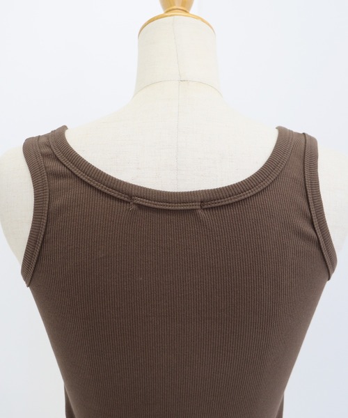 BLUEEAST（ブルーイースト）の「フロントボタンリブタンクトップ（タンクトップ・レディース・ホワイト/ブラウン/ピンク/ブルー/グリーン/ブラック・MEDIUM）」の21枚目の写真