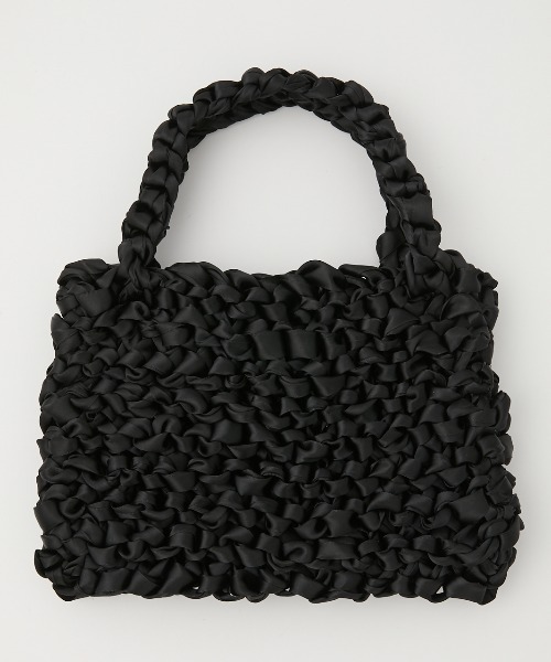 RODEO CROWNS WIDE BOWL(ロデオクラウンズワイドボウル)の「HANDMADE RIBBON BAG(ハンドバッグ・レディース・ブラック/ピンク/キャメル・FREE)」の2枚目の写真