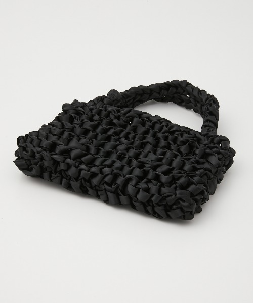 RODEO CROWNS WIDE BOWL(ロデオクラウンズワイドボウル)の「HANDMADE RIBBON BAG(ハンドバッグ・レディース・ブラック/ピンク/キャメル・FREE)」の14枚目の写真