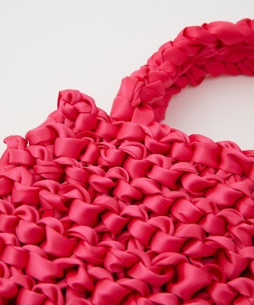 RODEO CROWNS WIDE BOWL(ロデオクラウンズワイドボウル)の「HANDMADE RIBBON BAG(ハンドバッグ・レディース・ブラック/ピンク/キャメル・FREE)」の13枚目の写真