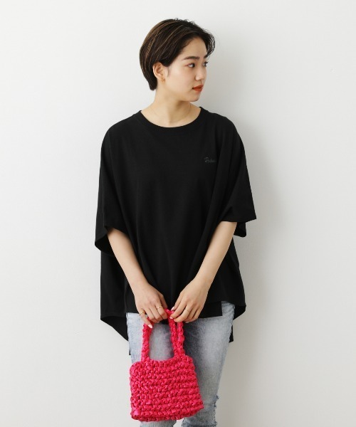 RODEO CROWNS WIDE BOWL(ロデオクラウンズワイドボウル)の「HANDMADE RIBBON BAG(ハンドバッグ・レディース・ブラック/ピンク/キャメル・FREE)」の6枚目の写真