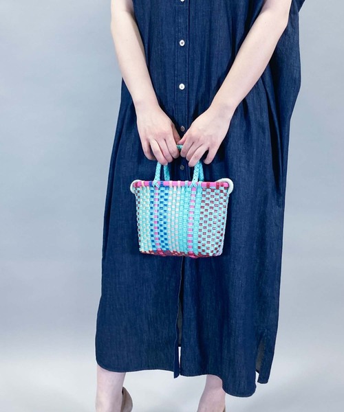 Munich(ミューニック)の「ポリプロピレンミニカゴバッグ(かごバッグ・レディース・ターコイズブルー/ピンク・FREE)」の16枚目の写真