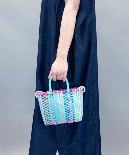 Munich(ミューニック)の「ポリプロピレンミニカゴバッグ(かごバッグ・レディース・ターコイズブルー/ピンク・FREE)」の10枚目の写真