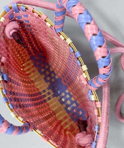 Munich(ミューニック)の「ポリプロピレンミニカゴバッグ(かごバッグ・レディース・ターコイズブルー/ピンク・FREE)」の9枚目の写真