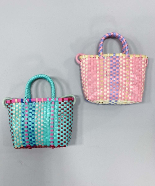 Munich(ミューニック)の「ポリプロピレンミニカゴバッグ(かごバッグ・レディース・ターコイズブルー/ピンク・FREE)」の17枚目の写真