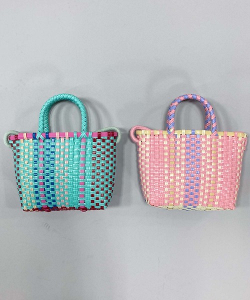 Munich(ミューニック)の「ポリプロピレンミニカゴバッグ(かごバッグ・レディース・ターコイズブルー/ピンク・FREE)」の11枚目の写真