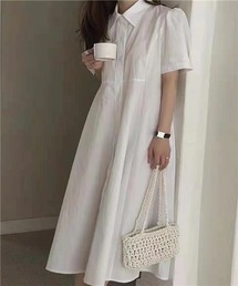 ロングシャツワンピース