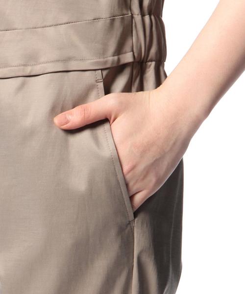 ASTRAET（アストラット）の「ASTRAET(アストラット） キュプラ/コットン サロペット◆（つなぎ/オールインワン・レディース・ブラック/ベージュ・0/1）」の4枚目の写真