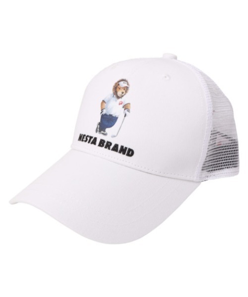 NESTA BRAND(ネスタブランド)の「ドライライオンゴルファーメッシュキャップ(キャップ・メンズ・ホワイト/ブラック・F)」の1枚目の写真