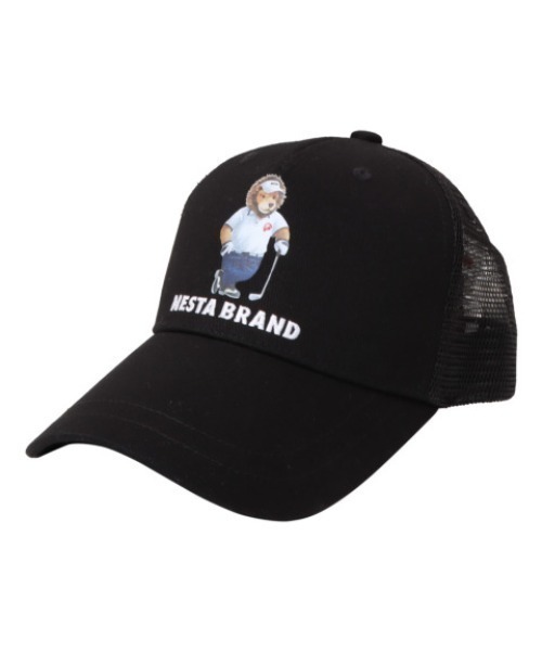 NESTA BRAND(ネスタブランド)の「ドライライオンゴルファーメッシュキャップ(キャップ・メンズ・ホワイト/ブラック・F)」の2枚目の写真