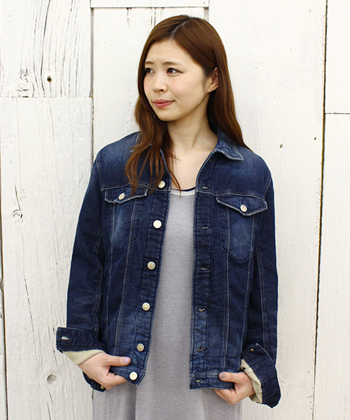 CIAOPANIC TYPY（チャオパニックティピー）の「【oblekt】オブレクトジョガーデニムジャケット（デニムジャケット・レディース・ブルー/その他2・FREE）」の2枚目の写真