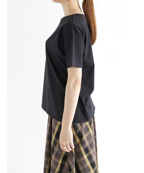 Te chichi（テチチ）の「ロゴプリントTシャツ（Tシャツ/カットソー・レディース・ホワイト/ブルー/ブラック・ﾌﾘ-）」の6枚目の写真