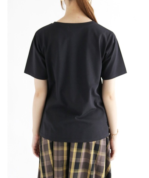 Te chichi（テチチ）の「ロゴプリントTシャツ（Tシャツ/カットソー・レディース・ホワイト/ブルー/ブラック・ﾌﾘ-）」の7枚目の写真