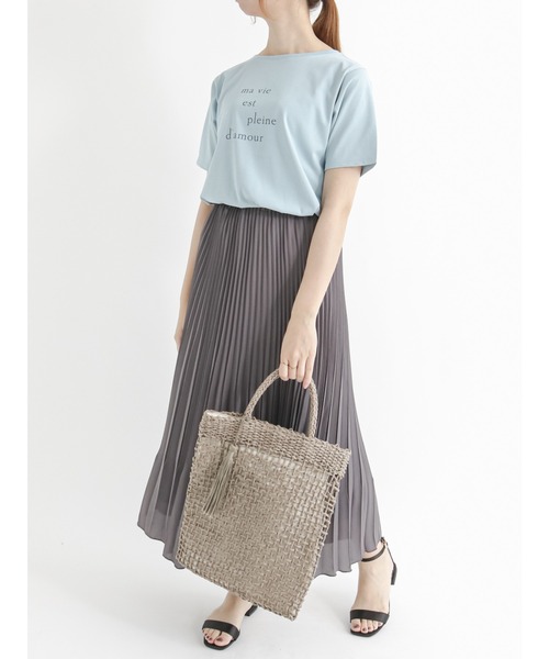 Te chichi（テチチ）の「ロゴプリントTシャツ（Tシャツ/カットソー・レディース・ホワイト/ブルー/ブラック・ﾌﾘ-）」の11枚目の写真