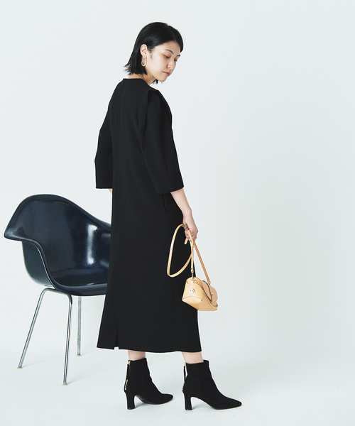 セール】2WAYストレッチパワーショルダー7分袖ワンピース