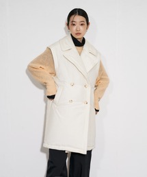 コットンシルク厚中わたビッグカラーベスト