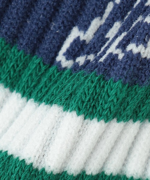 XLARGE KIDS（エクストララージキッズ）の「カレッジロゴクルーソックス【日本製】（ソックス/靴下・キッズ・オフホワイト/グリーン/ブラック・15-17cm/17-19cm/19-21cm/13-15cm）」の6枚目の写真