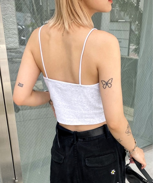 WHO'S WHO gallery(フーズフーギャラリー)の「【SLOPPY/スロッピー】Sロゴキャミ(キャミソール・レディース・アッシュグレー/ブラック/オフホワイト・FREE)」の8枚目の写真