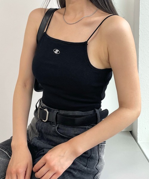 WHO'S WHO gallery(フーズフーギャラリー)の「【SLOPPY/スロッピー】Sロゴキャミ(キャミソール・レディース・アッシュグレー/ブラック/オフホワイト・FREE)」の6枚目の写真