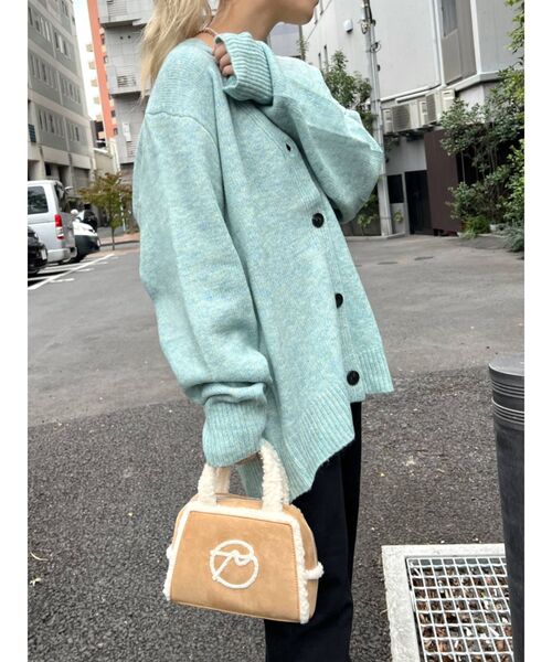 EMODA（エモダ）の「ボーイズオーバーカーディガン（カーディガン/ボレロ・レディース・ピンク/ライム/ブラウン・FREE）」の6枚目の写真