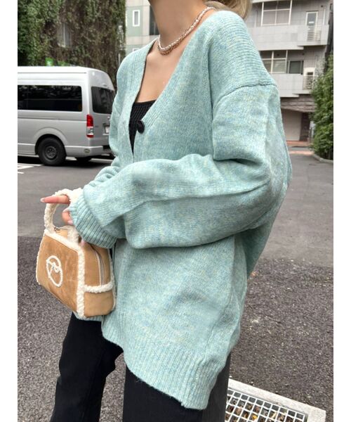 EMODA（エモダ）の「ボーイズオーバーカーディガン（カーディガン/ボレロ・レディース・ピンク/ライム/ブラウン・FREE）」の7枚目の写真