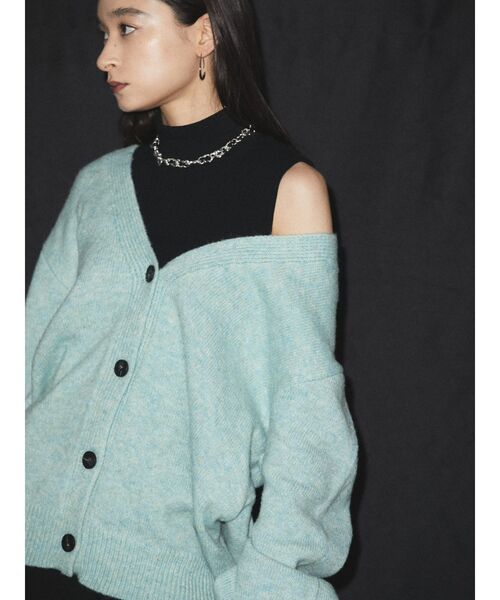 EMODA（エモダ）の「ボーイズオーバーカーディガン（カーディガン/ボレロ・レディース・ピンク/ライム/ブラウン・FREE）」の10枚目の写真