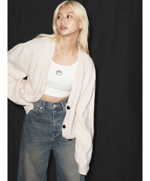 EMODA（エモダ）の「ボーイズオーバーカーディガン（カーディガン/ボレロ・レディース・ピンク/ライム/ブラウン・FREE）」の18枚目の写真