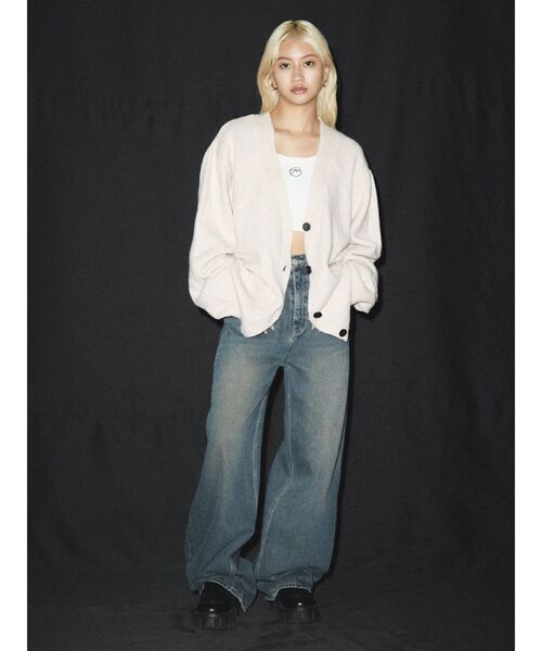 EMODA（エモダ）の「ボーイズオーバーカーディガン（カーディガン/ボレロ・レディース・ピンク/ライム/ブラウン・FREE）」の19枚目の写真