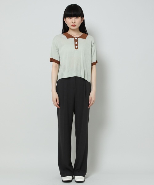 ALAND（エーランド）の「3.3 Field Trip／33 LINEN SLACKS 2124450（スラックス・レディース・アイボリー/チャコール・FREE）」の3枚目の写真