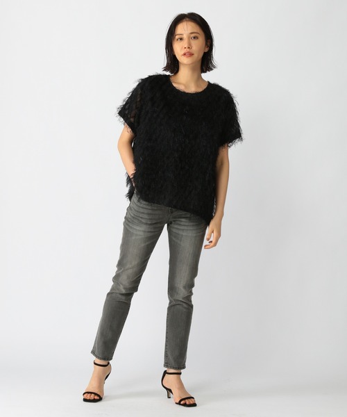 BARNYARDSTORM（バンヤードストーム）の「BARNYARDSTORM / フェザーライクブラウス（Tシャツ/カットソー・レディース・ホワイト/ブラック・1/0）」の11枚目の写真