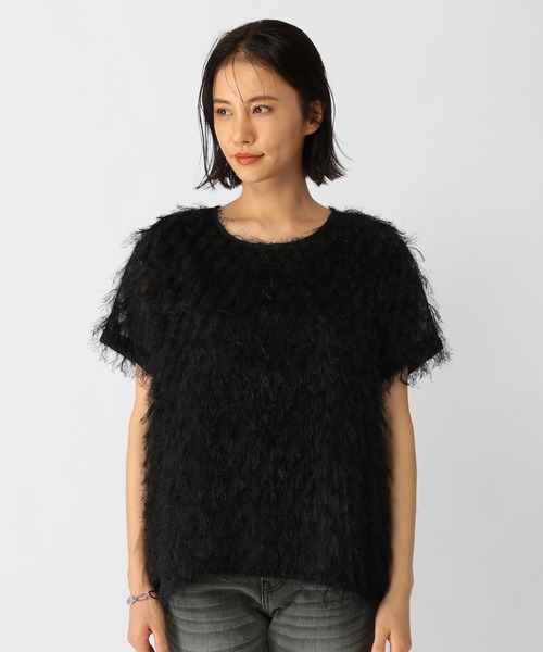 BARNYARDSTORM（バンヤードストーム）の「BARNYARDSTORM / フェザーライクブラウス（Tシャツ/カットソー・レディース・ホワイト/ブラック・1/0）」の13枚目の写真