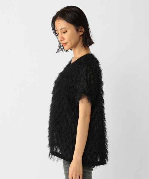 BARNYARDSTORM（バンヤードストーム）の「BARNYARDSTORM / フェザーライクブラウス（Tシャツ/カットソー・レディース・ホワイト/ブラック・1/0）」の14枚目の写真