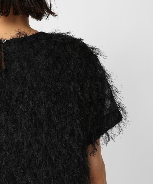 BARNYARDSTORM（バンヤードストーム）の「BARNYARDSTORM / フェザーライクブラウス（Tシャツ/カットソー・レディース・ホワイト/ブラック・1/0）」の17枚目の写真