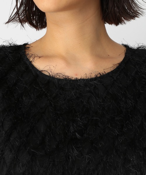 BARNYARDSTORM（バンヤードストーム）の「BARNYARDSTORM / フェザーライクブラウス（Tシャツ/カットソー・レディース・ホワイト/ブラック・1/0）」の18枚目の写真